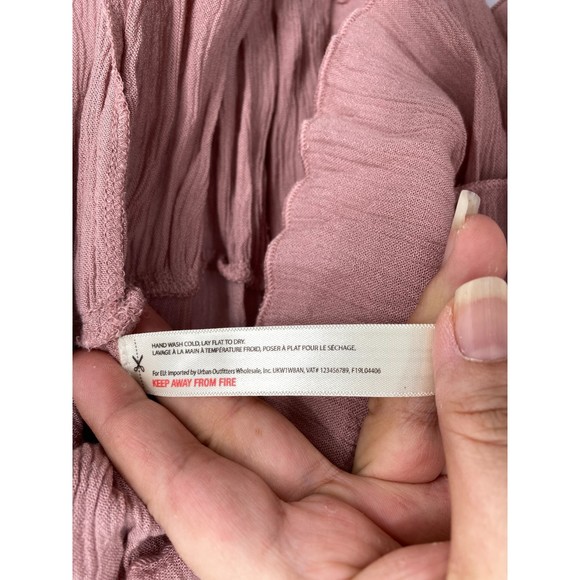 Free People NWT Adella Cami Crochet Lace Spaghetti Strap Top Dusty Mauve XS New - Picture 6 of 9